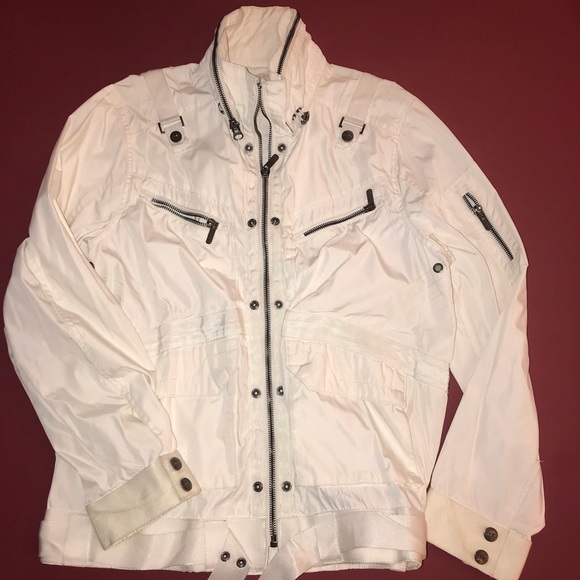 Decibel white windbreaker nylon jacket - Picture 1 of 5